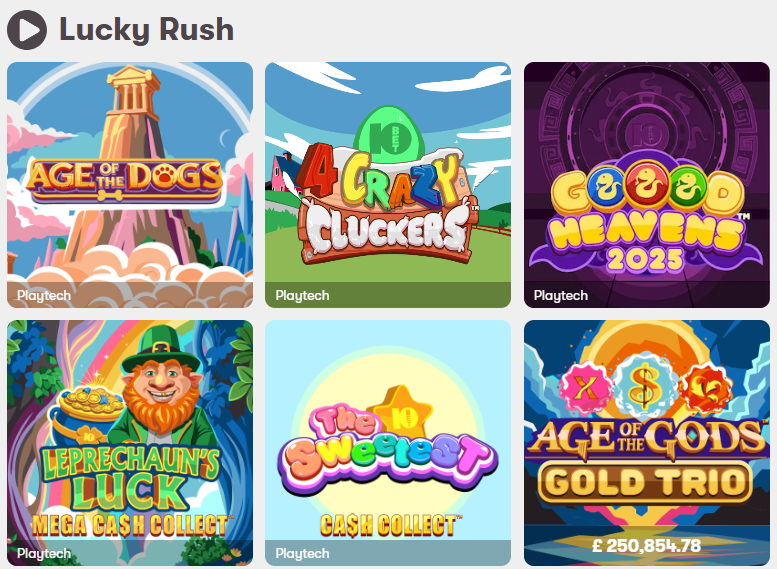 10Bet Lucky Rush Games