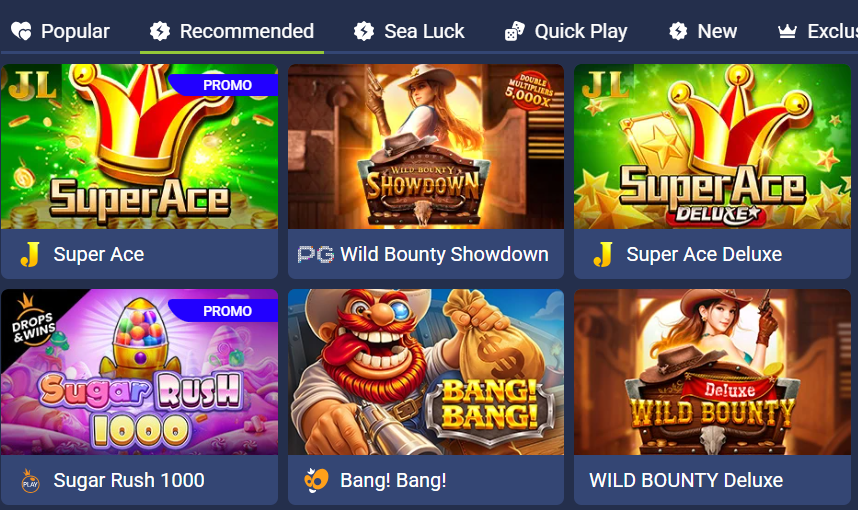 1Xbet Screen 04 Recommended Slots