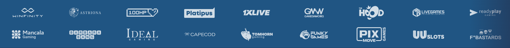 1Xbet Screen 11 Providers Strip