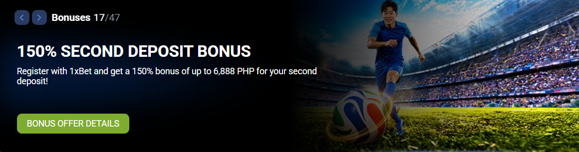 1Xbet Screen 19 Second Deposit Sports