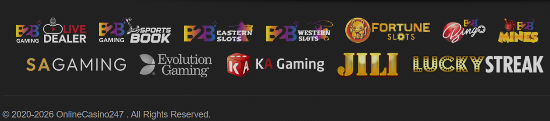 247Casino Footer Providers