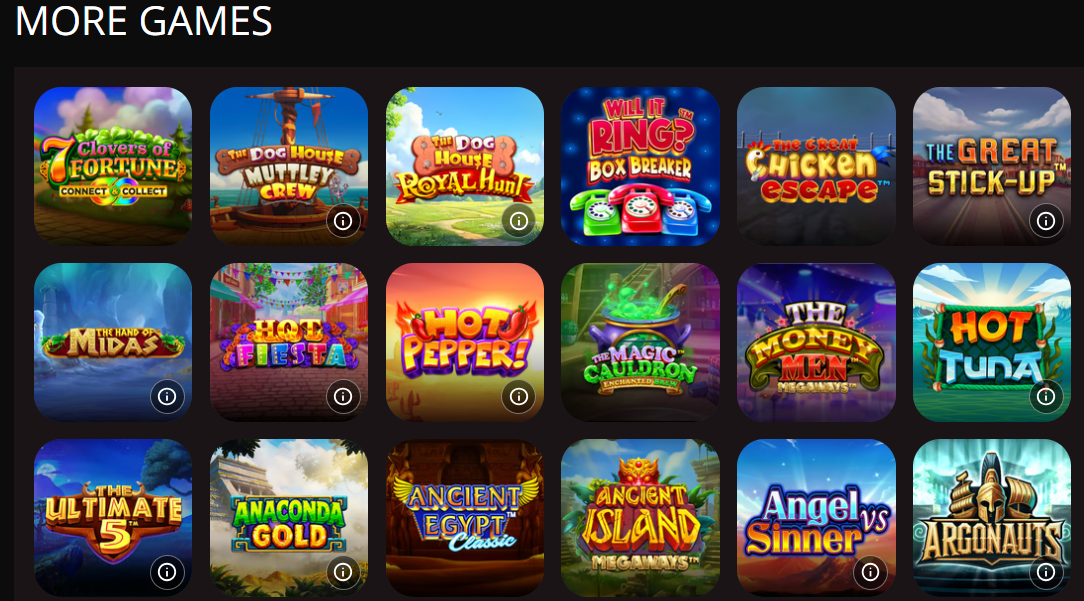 666Casino More Games Lobby