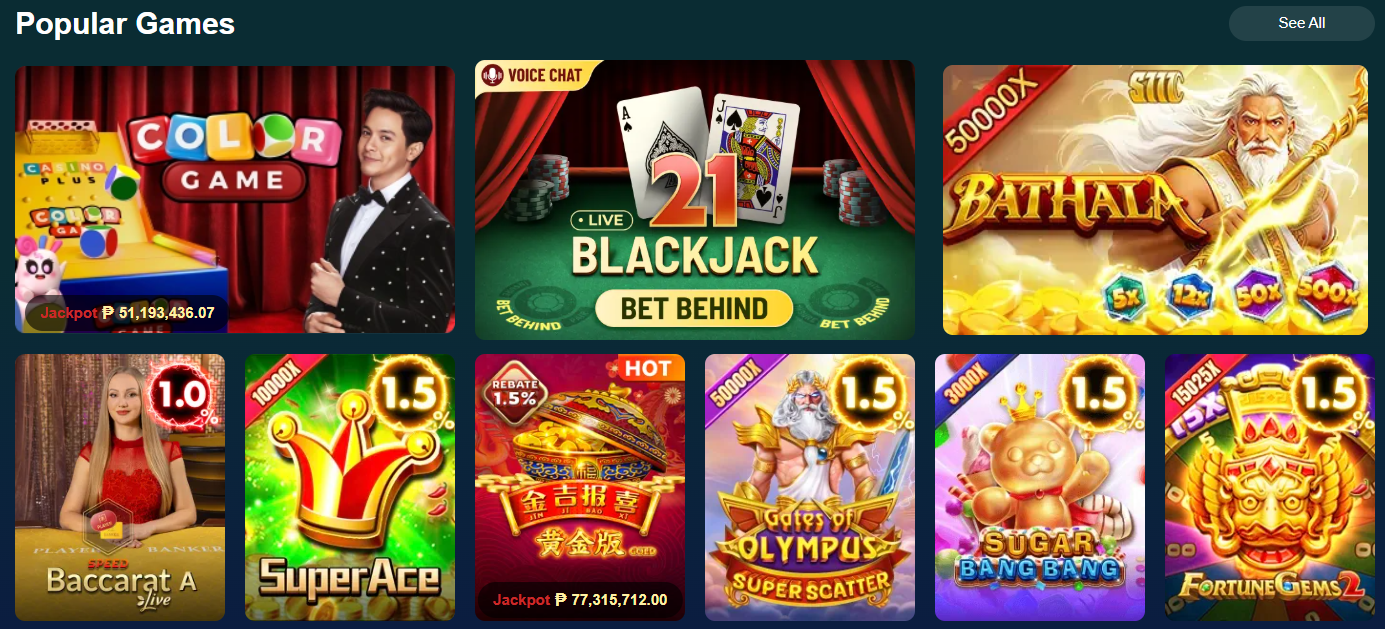 Casinoplus Popular Games Color Game Blackjack Bathala