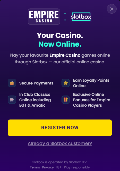 Empire Casino Slotbox Your Casino Online