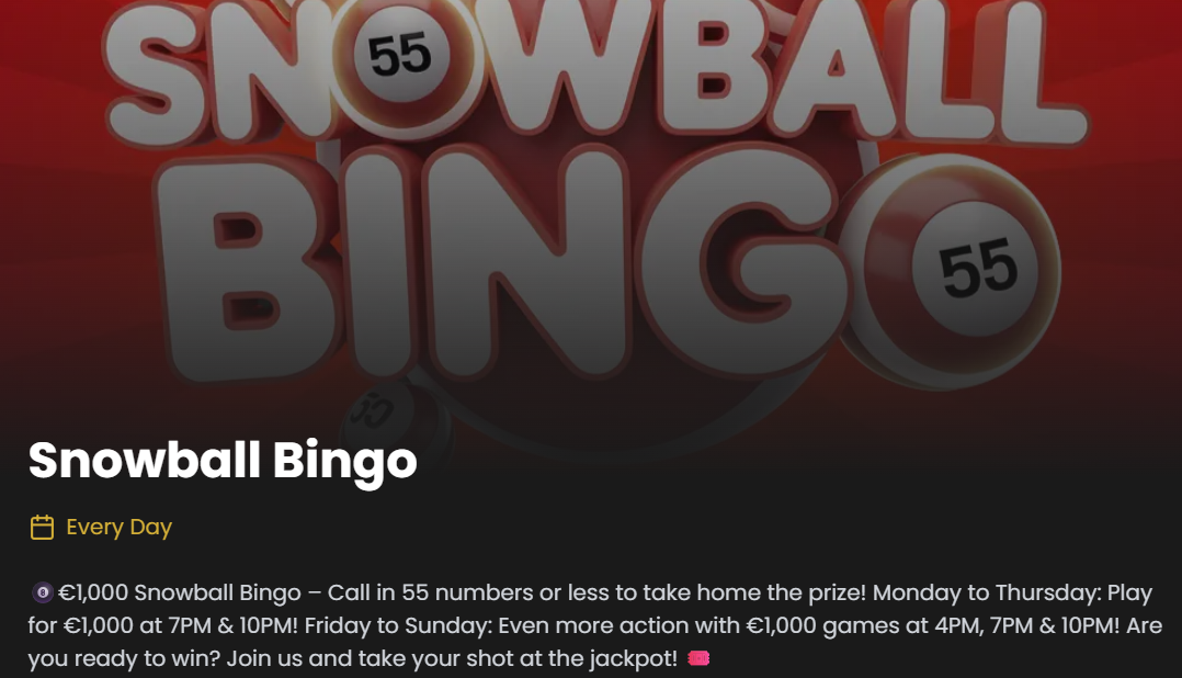 Empire Casino Snowball Bingo