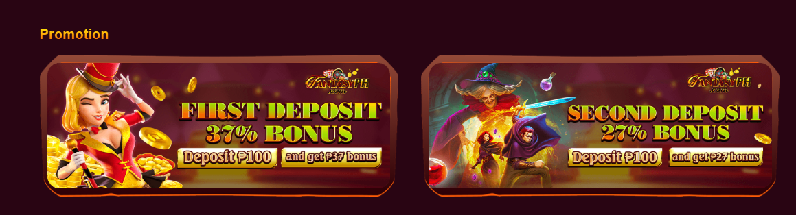 FantasyPH first and second deposit bonus offer Philippines