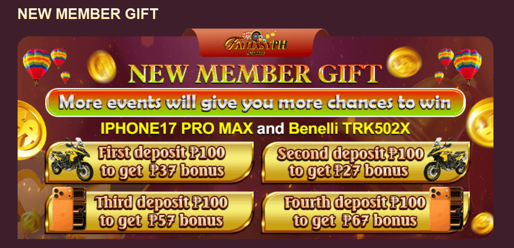 FantasyPH new member gift bonus Philippines 2026