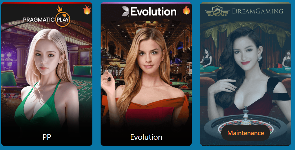 Hawkplay Casino Live Casino — Pragmatic Play (HOT), Evolution (HOT), Dream Gaming (Maintenance)