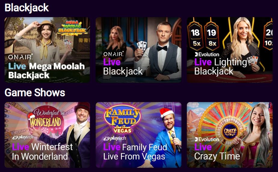 JackpotCity Casino Live Blackjack and Game Shows — Mega Moolah Blackjack, Crazy Time, Family Feud Live From Vegas