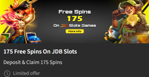JiliBet Casino — 175 Free Spins on JDB Slots Games promotional banner