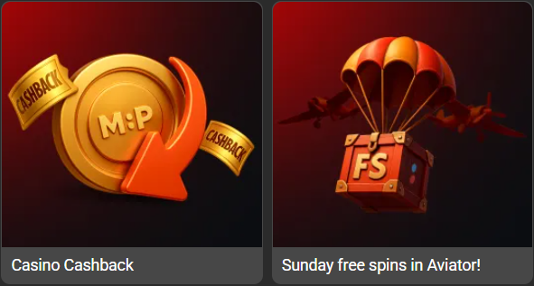 MegaPari Casino — Casino Cashback weekly, Sunday Free Spins in Aviator
