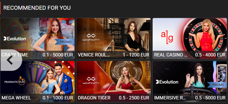 MegaPari Casino Live Recommended — Crazy Time Evolution Promo, Venice Roulette Winfinity, Real Casino, Mega Wheel Pragmatic, Dragon Tiger Winfinity, Immersive Roulette Evolution Promo