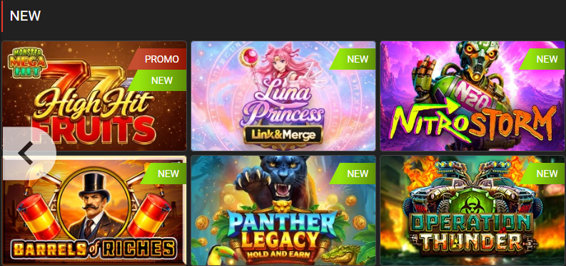 MegaPari Casino New Games — High Hit Fruits MonsterMegaHit Promo, Luna Princess Link and Merge, Neo Nitrostorm, Barrels of Riches, Panther Legacy Hold and Earn, Operation Thunder