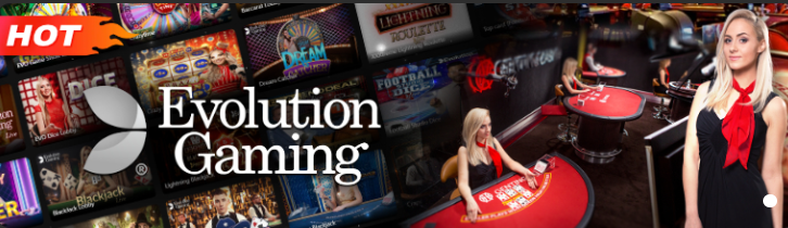 MNL777 Casino Evolution Gaming live casino — HOT banner with Lightning Roulette, Football Studio, live dealers