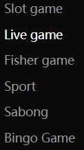 MNL777 Casino game categories menu: Slot game, Live game, Fisher game, Sport, Sabong, Bingo Game