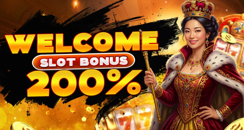 MNL777 Casino — Welcome Slot Bonus 200% with queen character