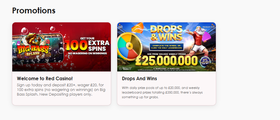 Red Casino Promotions Full