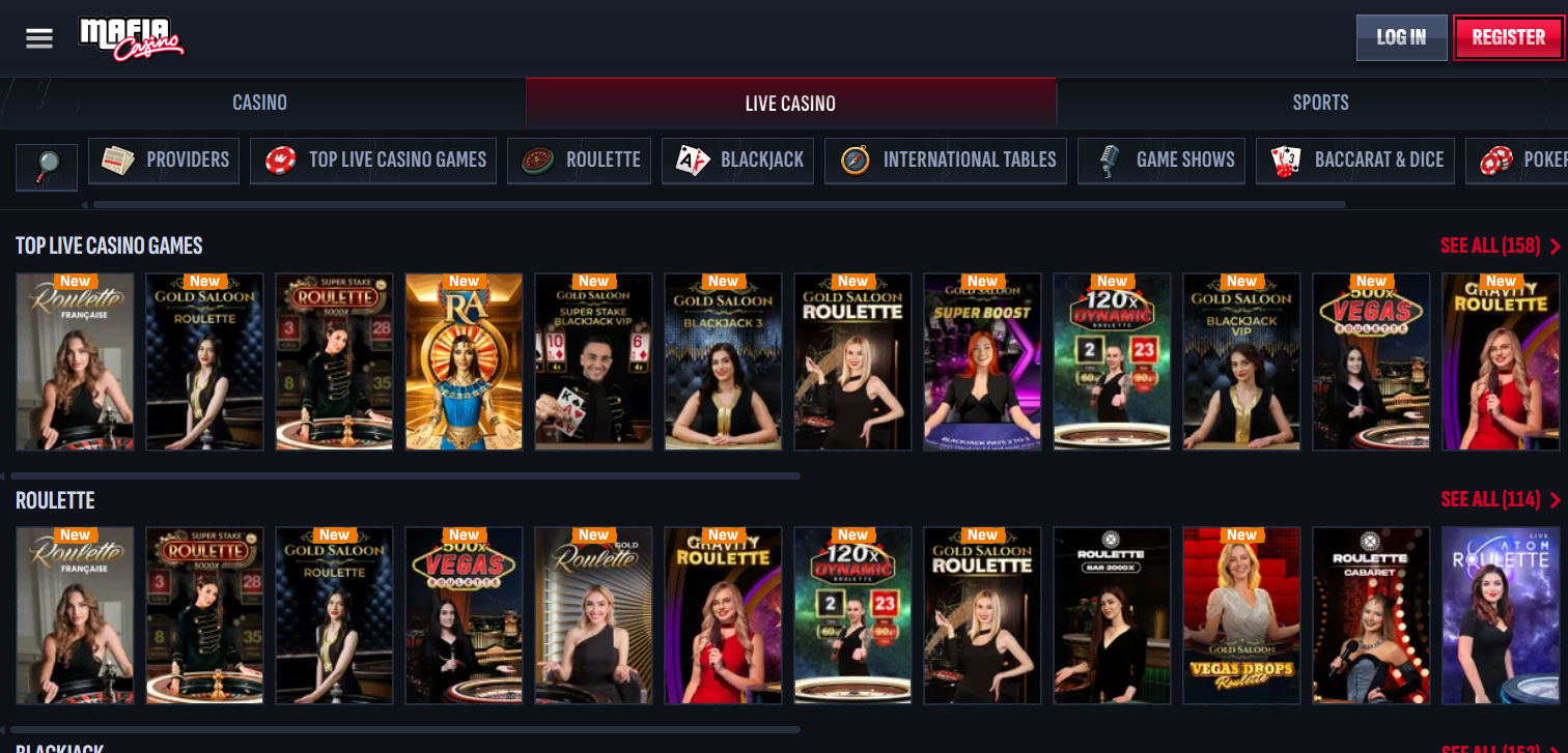 Mafia Casino Game Providers