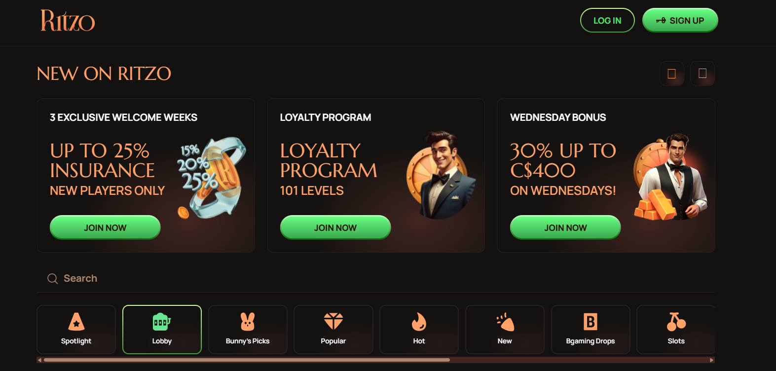 Ritzo Welcome Bonus Overview